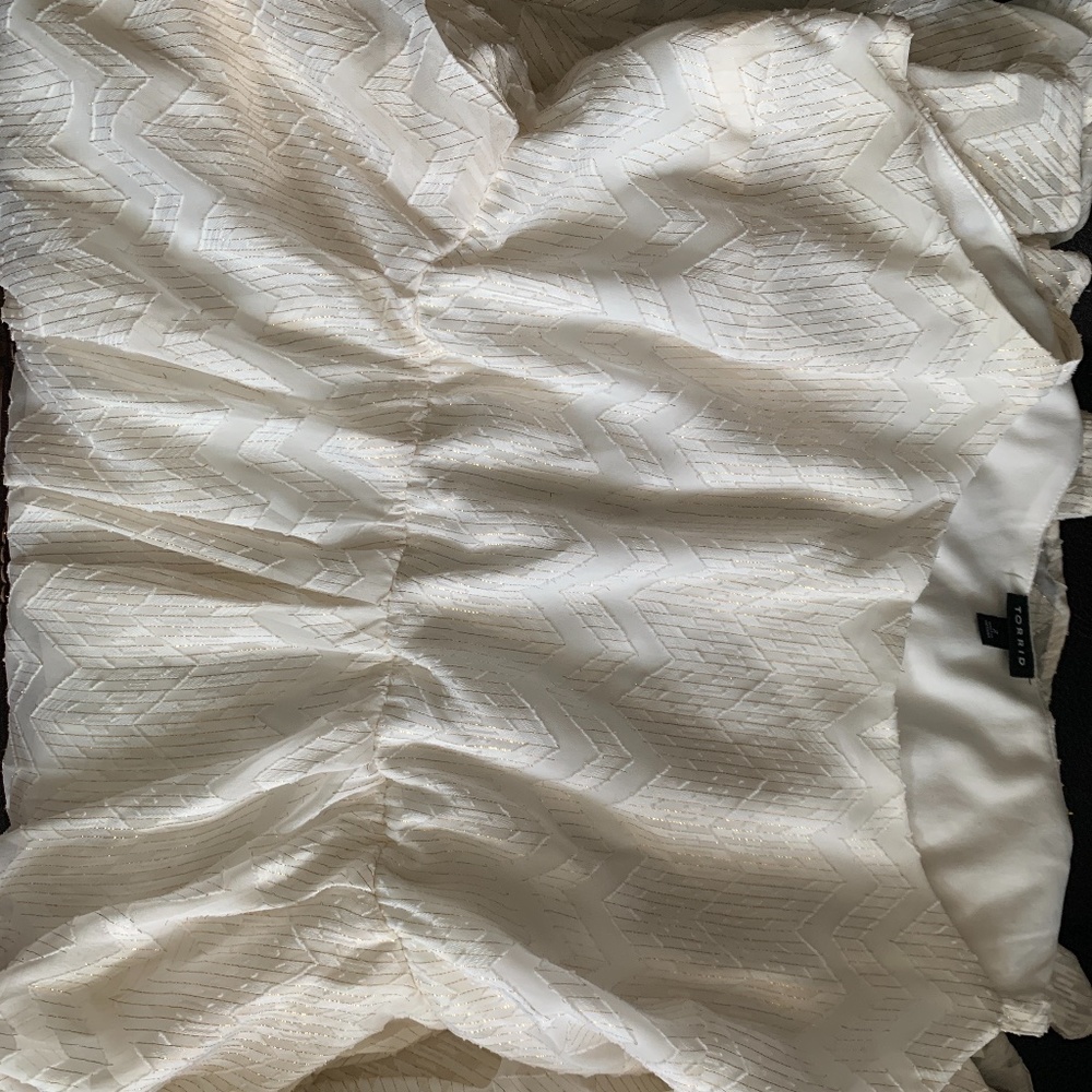 Torrid ivory and gold dress